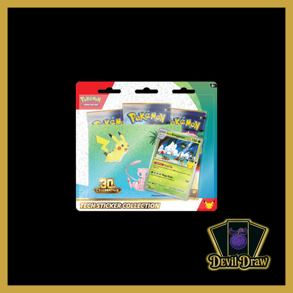 Pokémon 30 Jahre 3er Tech Sticker Alola-Kokowei (Deutsch)