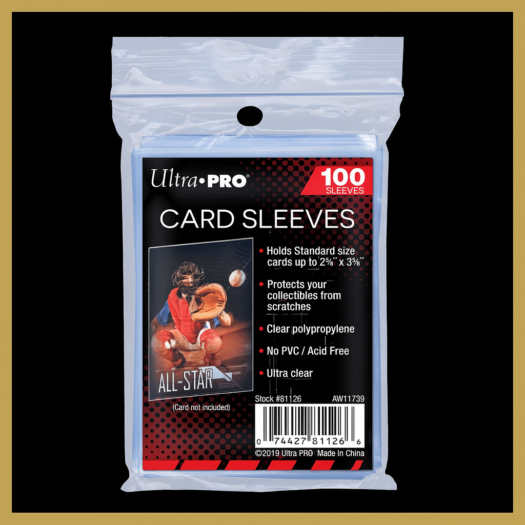 ultra pro card sleeves 1000 pack 1000ct PENNY SLEEVES 2.5" x 3.5" Soft Trading Protectors 5/8 inch x 3 Ultra Pro Clear Card Sleeves