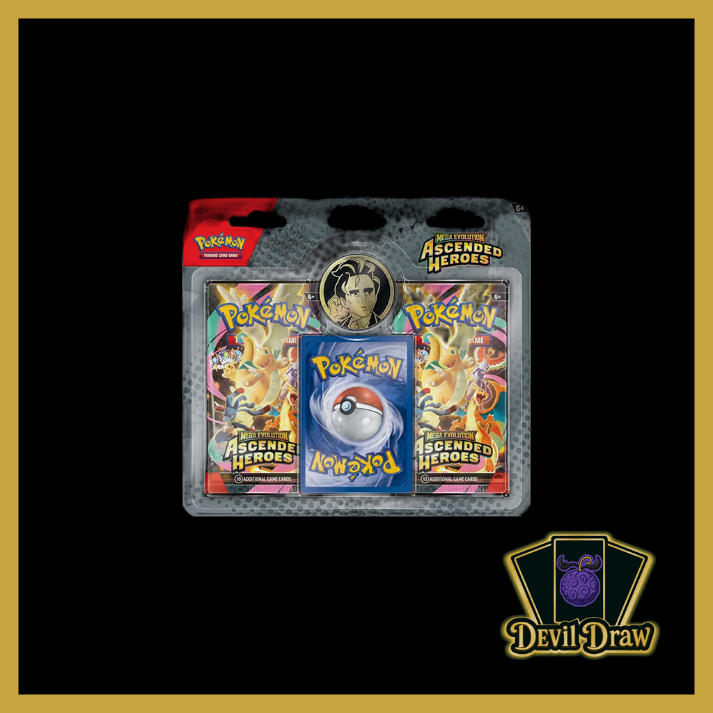 Die Pokémon Ascended Heroes Collection markiert den Beginn einer neuen Ära im Pokémon Trading Card Game: Die Rückkehr der Mega-Entwicklungen! Freue dich auf legendäre Pokémon wie Mega-Dragoran-ex, mächtige Stellar-Tera-Pokémon-ex und spektakuläre Spezialillustrationen, die Sammler und Spieler gleichermaßen begeistern.

Diese Collection vereint starke Pokémon, eindrucksvolle Attacken und hochwertige Extras – perfekt, um dein Deck zu verstärken oder deine Sammlung um echte Highlights zu erweitern. Pokémon von