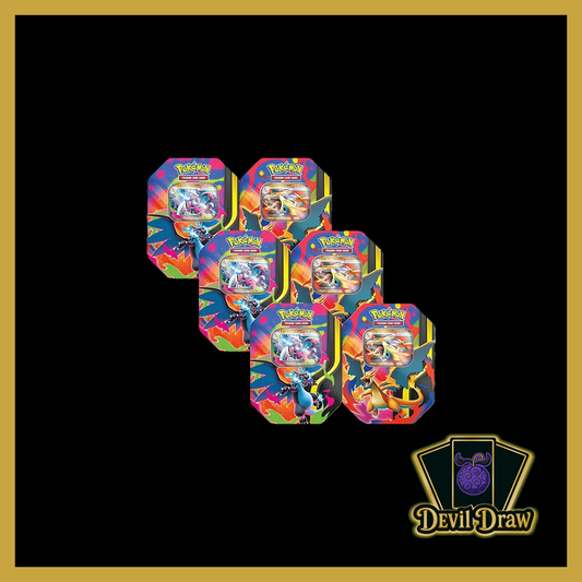 Die Pokémon Mega Charizard ex Tin Box ist ein absolutes Highlight für Fans des Pokémon Trading Card Game. Im Mittelpunkt steht das legendäre Mega-Glurak-ex, das mit seiner beeindruckenden Stärke und ikonischen Optik jede Sammlung aufwertet.