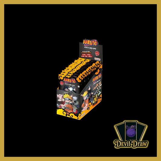 Die Naruto Mythos Display Box (24 Boosters) ist das First Set Booster Display des neuen, offiziell lizenzierten Naruto Mythos Trading Card Game. Diese limitierte Erstauflage bringt die Welt von Naruto mit strategischem Deckbau, ikonischen Ninja-Charakteren und tiefgehenden Missionen direkt an den Spieltisch.