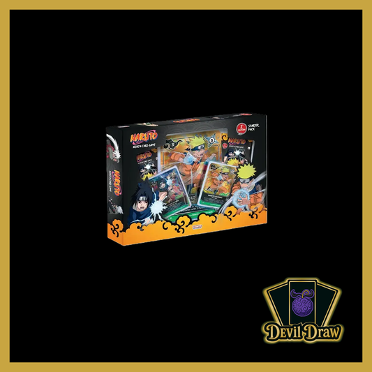 Die Naruto Mythos Special Box – Naruto & Sasuke ist der perfekte Einstieg in das neue, offiziell lizenzierte Naruto Mythos Trading Card Game. Erlebe strategischen Deckbau, ikonische Ninja-Charaktere und tiefgehende Missionen im Universum von Konoha (Hidden Leaf Village).